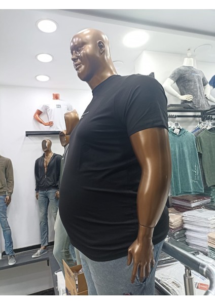 Süper Battal Kısa Kol Baskılı Esnek T-Shirt modelleri