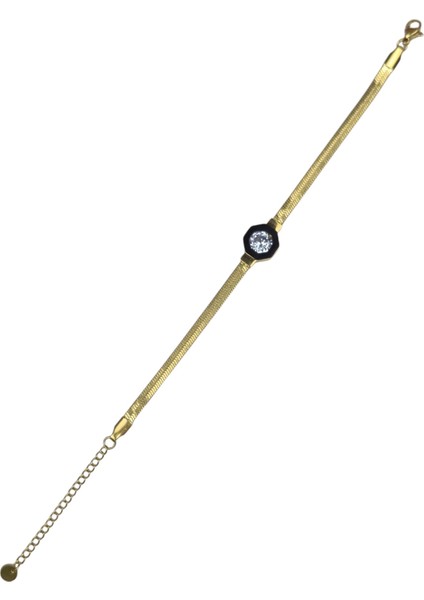 Zirkon Taşlı, Italyan Zincir Çelik Bileklik (18 Cm+5 cm Uzatma Zinciri) modelleri