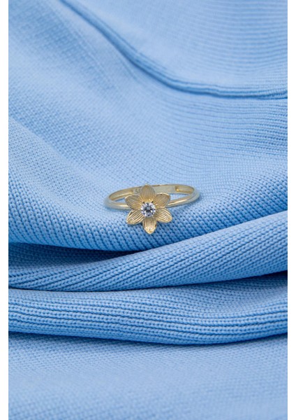 14 Ayar Altın Taşlı Manolya Yüzük indirimleri