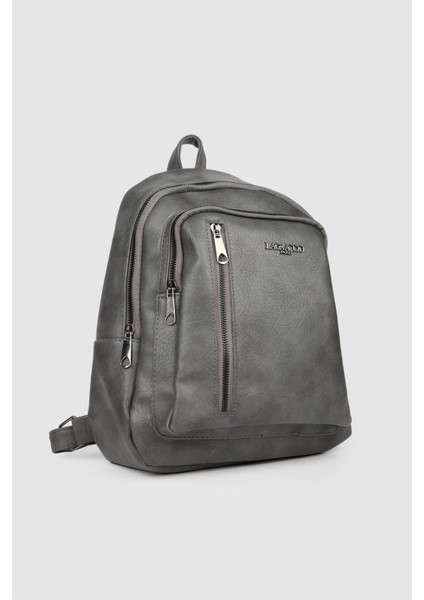 Kadın Lacep Çok Bölmeli Sırt Çantası Antrasit