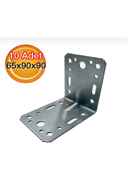 Metal Mobilya Dolap Sabitleme Köşebent L Demiri 65X90X90 mm (10 Adet)