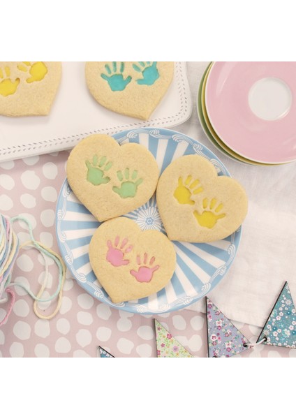 Kalp Içinde El Izi Kurabiye ve Şeker Hamuru Kalıbı fiyatları