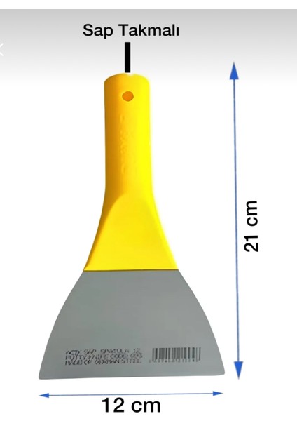 Saptak Açık Saplı Spatula 12 cm