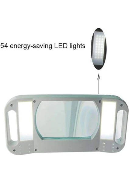 5x 10X Büyüteç LED Işıklı Süper Parlak Enerji Tasarruflu Masa Lambası LT861 fırsatları