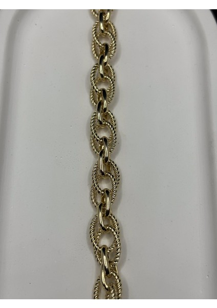 Xupingjewelry Altın Kaplama Dokulu Halka Zincir Bileklik - Klasik ve Şık Tasarım fiyatları