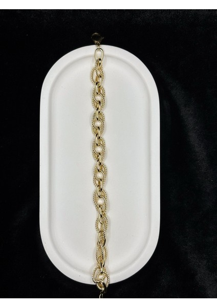 Xupingjewelry Altın Kaplama Dokulu Halka Zincir Bileklik - Klasik ve Şık Tasarım fırsatları