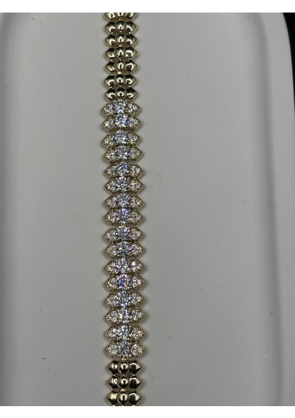 Xupıng Jewelry Altın Kaplama Zirkon Taşlı İnce Şık Bileklik - Zarif ve Işıltılı Tasarım fırsatları