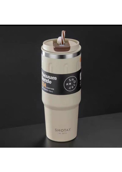 Travel Çelik Termos Mug 900ML Krem fırsatları