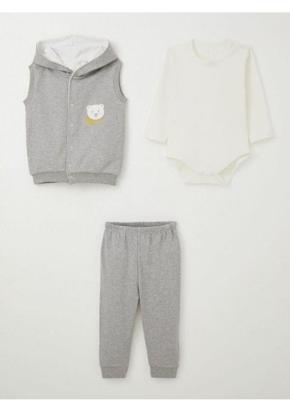 Erkek Bebek Bodyli 3 Lü Takım