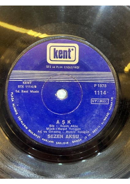 Sezen Aksu – Gölge Etme / Aşk 1978 Baskı 45LİK fiyatları