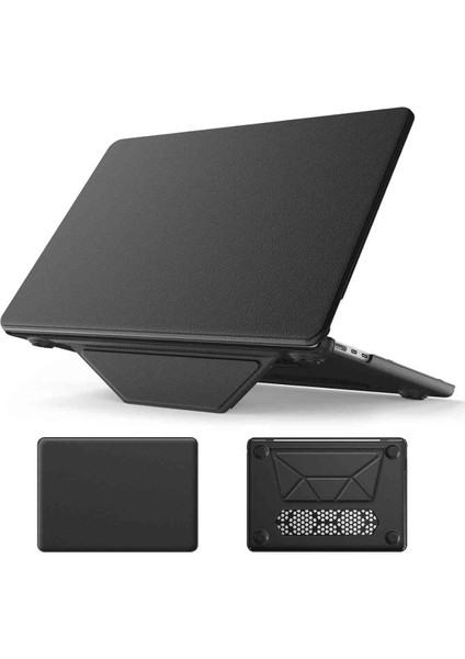Macbook Air M2/m3 13.6 Inç Uyumlu Standlı Ince Lüks Deri Koruyucu Kılıf