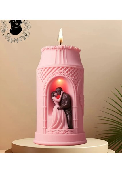Kemer Içinde Sevgililer Özel Tasarım Baton Mum