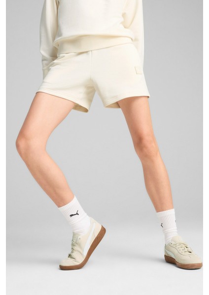 Ess Elevated Mid-Rise Beyaz Kadın Şort