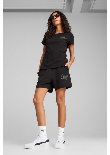 Ess Scrıpt Tee Siyah Kadın Kısa Kol T-Shirt modelleri