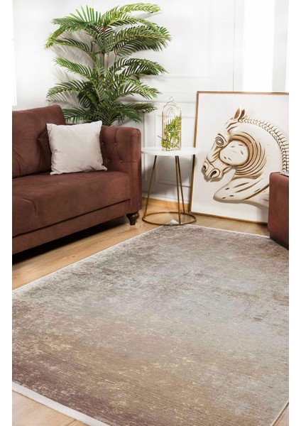 Bej Salon&yolluk Dijital Baskılı Makinede Yıkanabilir Kaymaz Taban Saçaklı Halı HA270 fiyatları