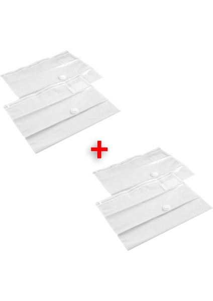 4 Adet Vakumlu Hurç 67X100 cm Ikea 4'lü Vakumlu Poşet Torba Seti Şeffaf Saklama Torbası
