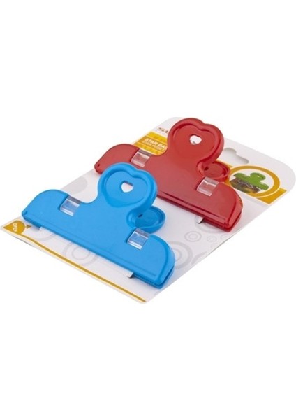 2&apos;li Pratik Torba Paket ve Poşet Kapatıcı Kilitli Klips Mandal