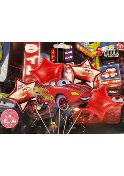 Mac Queen The Cars 5li Folyo Balon Seti