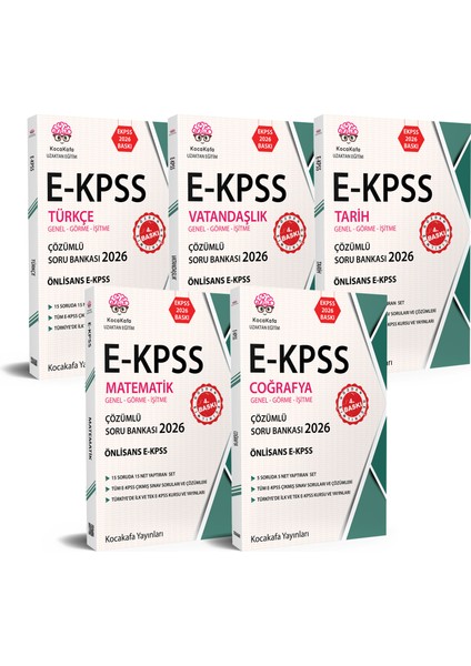 Ekpss Önlisans Soru Bankası 2026 5'li Set 5.baskı