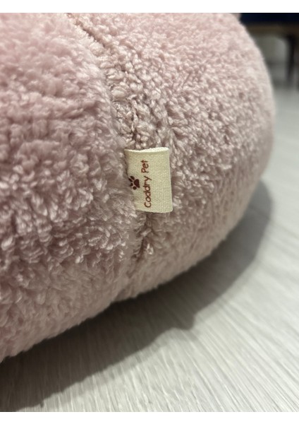Pet Simit Mağara Yatak - Kedi, Küçük Irk Köpek Yatağı 45X45X16 cm Peluş Kumaş Pembe fırsatları