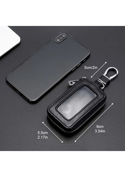 Suni Deri Şeffaf Pencereli Oto Anahtarlığı Akıllı Anahtar Koruyucu Kılıf modelleri