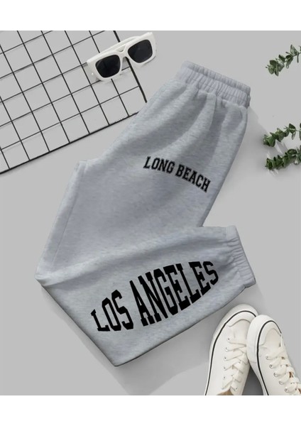 Özel Tasarım Long Beach Bacak Baskılı Yeni Stil Dış Mekan Yazlık Kadın Eşofman Altı