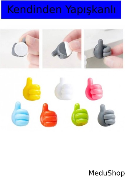 10 Adet El Şeklinde Kauçuk Çok Amaçlı Kablo Tutacak Çok Renkli fiyatları