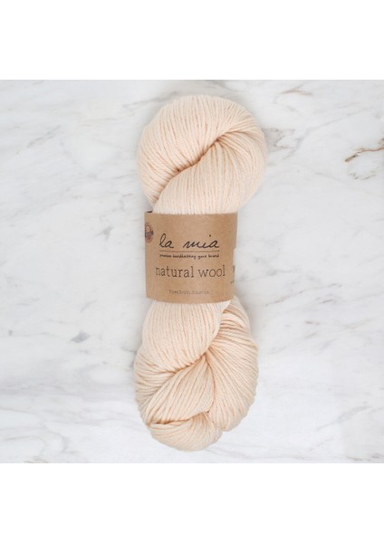 Natural Wool Krem El Örgü Ipi - L289 - 34394
