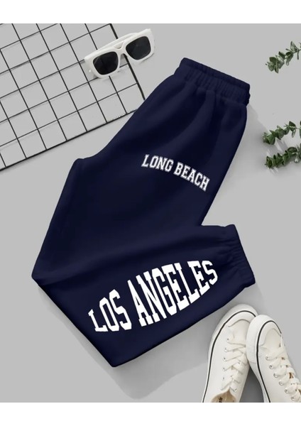 Özel Tasarım Long Beach Bacak Baskılı Yeni Stil Dış Mekan Yazlık Kadın Eşofman Altı