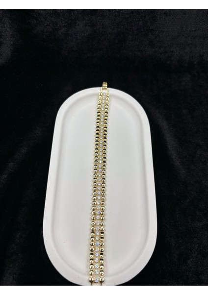 Xupıng Jewelry Altın Kaplama Zirkon Taşlı Çift Sıra Bileklik fırsatları