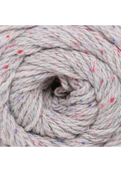 Re-Tweed Açık gri Melanj El Örgü Ipi - L156