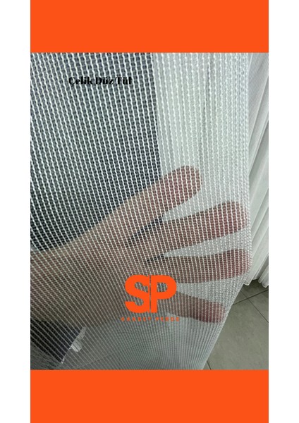 Çelik Tül Perde Ağır Gramajlı Ütü Istemez 1/3 Sık Pile