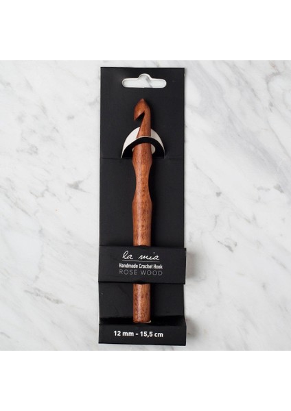 Rosewood 12 mm 15.5 cm Ahşap Yün Tığ