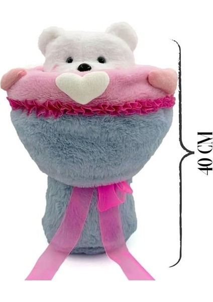 Sevgi Buketi Peluş Ayıcıklı Peluş Çiçek Buketi 40 cm indirimleri