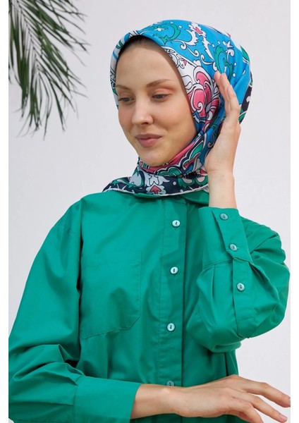 Vintage Desen Ince Pamuk Eşarp