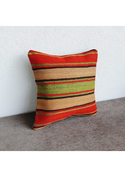 El Dokuma Kilim Kırlent Kılıfı 40X40 cm