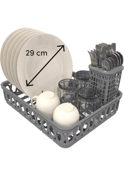 Tezgahüstü Su Bağlantısı Gerektirmeyen Mini Bulaşık Makinesi, Siyah - Parlak Gümüş modelleri