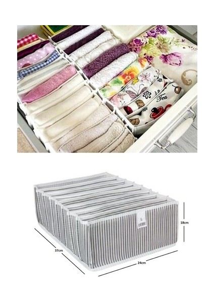 Akordiyon Çekmece Düzenleyici Organizer 8 Gözlü L Beden Çorap Çamaşır Havlu Düzenleyici indirimleri