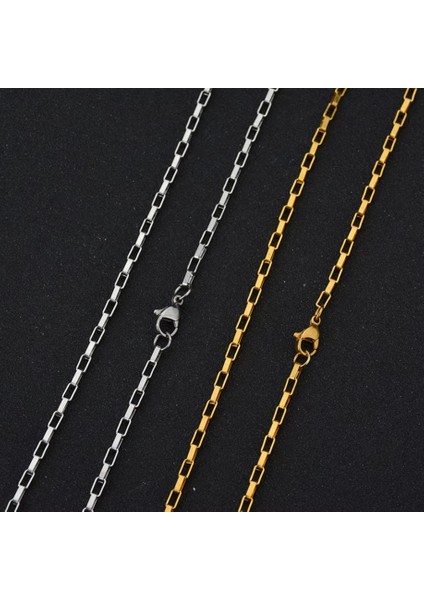 Çelik Halka Zincir Kolye Ince modelleri