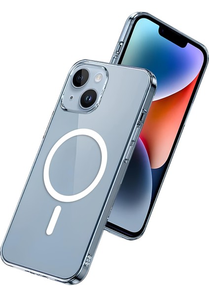Şeffaf Mika Sararmaz Sert Kılıf iPhone 14