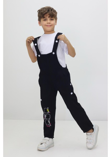 Unisex Çocuk Salopet Tulum Takım