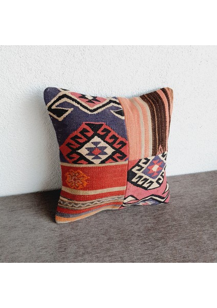 El Dokuma Kilim Kırlent Kılıfı 40X40 cm