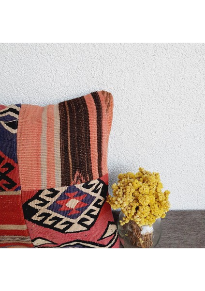 El Dokuma Kilim Kırlent Kılıfı 40X40 cm