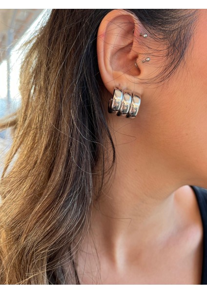 Shop Marka Model Üçlü Halka Küpe