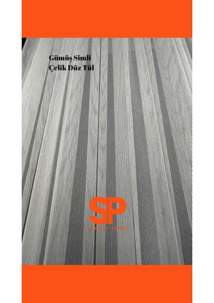 Gümüş Simli Çelik Tül Perde Ağır Gramajlı Ütü Istemez 1/3 Sık Pile fiyatları