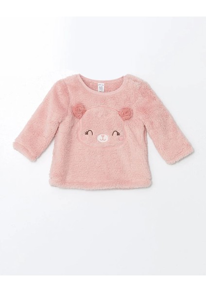 Baby Pembe Uzun Kollu Nakışlı Pelüş Kız Bebek Pijama Takımı fiyatları