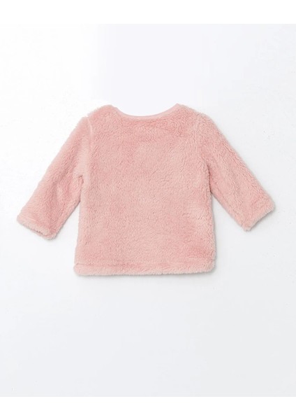 Baby Pembe Uzun Kollu Nakışlı Pelüş Kız Bebek Pijama Takımı fırsatları