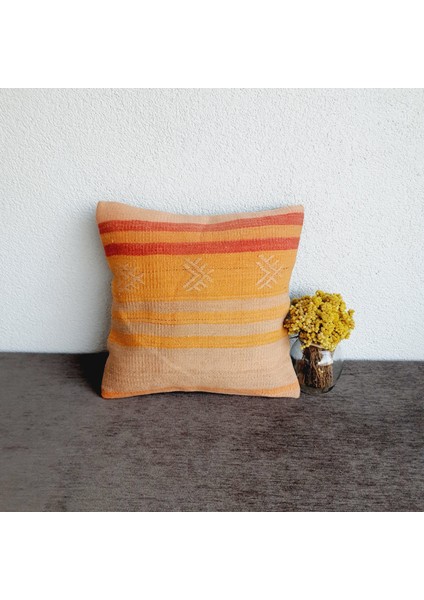 El Dokuma Kilim Kırlent Kılıfı 40X40 cm