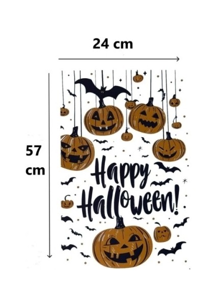 Halloween Temalı Balkabaklı Duvar Sticker Seti