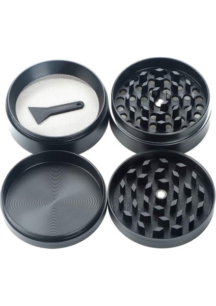 50 mm 4 Katmanlı Mıknatıslı Çinko Alaşım Herbal Grinder Baharat Bitki Ot Tütün Öğütücü modelleri